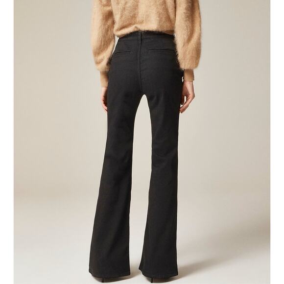 J.Crew '96 Petite Flare Jeans WMNS 31P Black Rinse High Rise Semi-Stretch Denim - Picture 2 of 8